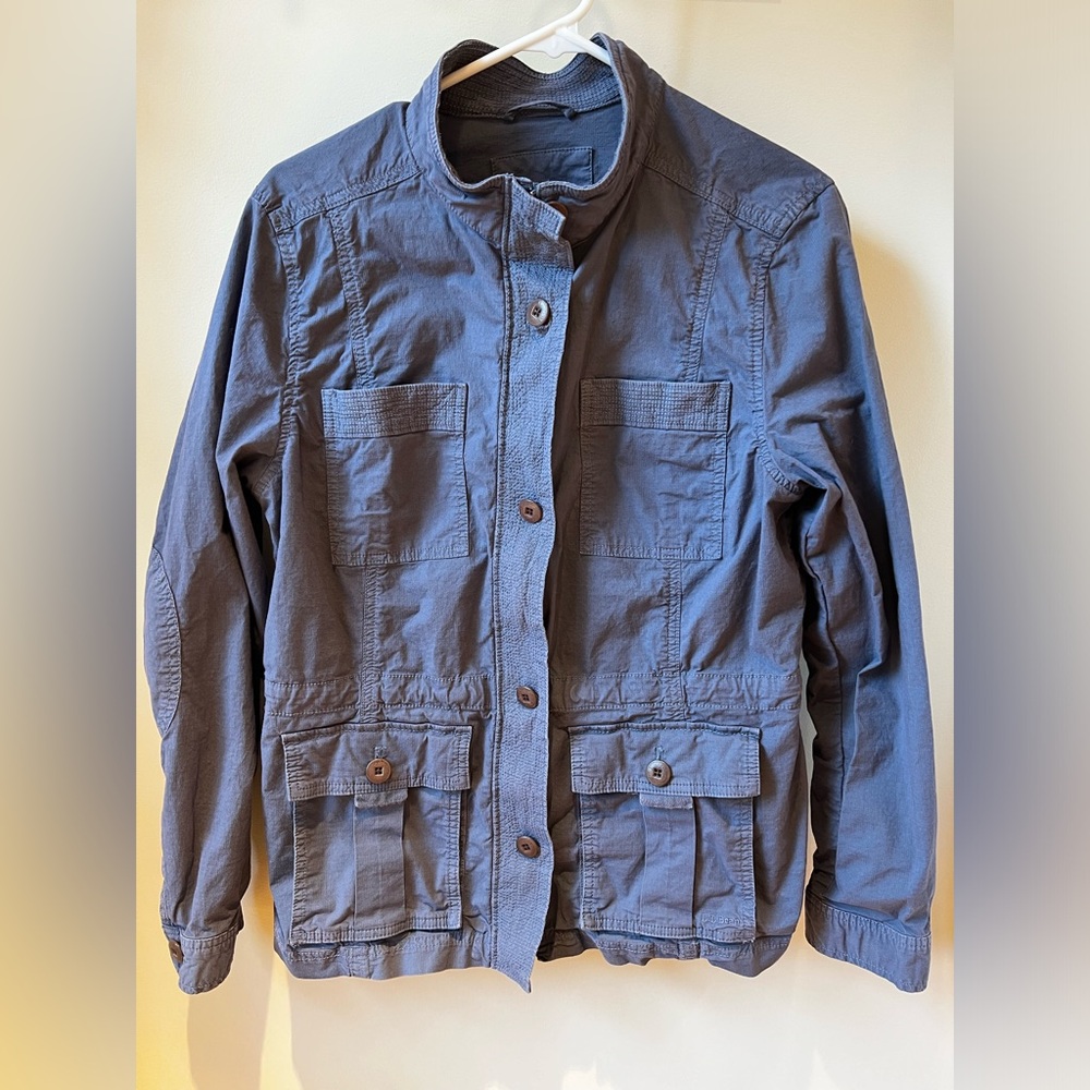 Ll Bean Classic Utility Jacket Coat Blue Fall Gorpcore Cotton Blend W M